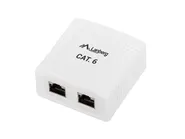SURFACE-MOUNT BOX CAT.6 FTP SHIELDED 2X RJ45 WHITE