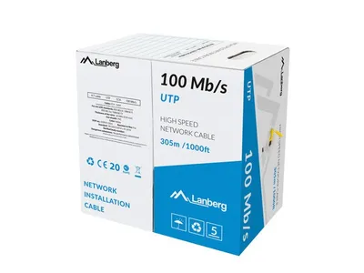 LAN CABLE UTP 305M SOLID CCA YELLOW