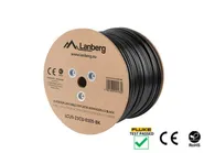 LAN CABLE CAT.5E UTP 305M SOLID OUTDOOR CU BLACK FLUKE PASSED