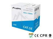 LAN CABLE CAT.5E UTP 305M SOLID CU GREY CPR + FLUKE PASSED