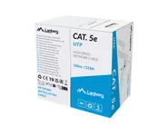 LAN CABLE CAT.5E UTP 100M SOLID CU GREY FLUKE PASSED