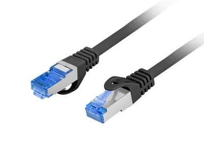 PATCHCORD CAT.6A S/FTP LSZH CCA 0.25M BLACK FLUKE PASSED