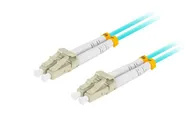 FIBER OPTIC PATCHCORD MM LC/UPC-LC/UPC DUPLEX 0.5M LSZH OM3 50/125 3.0MM AQUA