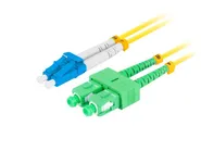 FIBER OPTIC PATCHCORD SM LC/UPC-SC/APC DUPLEX 2M LSZH G657A1 3.0MM YELLOW