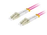 FIBER OPTIC PATCHCORD MM LC/UPC-LC/UPC DUPLEX 1M LSZH OM4 50/125 3.0MM VIOLET