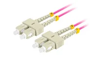 FIBER OPTIC PATCHCORD MM SC/UPC-SC/UPC DUPLEX 5M LSZH OM4 50/125 3.0MM VIOLET