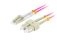 FIBER OPTIC PATCHCORD MM LC/UPC-SC/UPC DUPLEX 2M LSZH OM4 50/125 3.0MM VIOLET