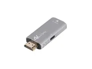 HDMI(M)->DISPLAYPORT(F) ADAPTER 4K SILVER