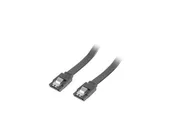 SATA DATA III (6GB/S) F/F CABLE 50CM METAL CLIPS BLACK