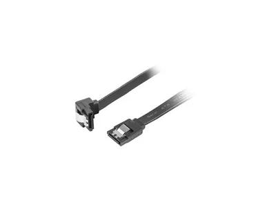 SATA DATA III (6GB/S) F/F CABLE 50CM ANGLED METAL CLIPS BLACK