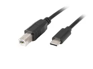 USB-C(M)->USB-B(M) 2.0 CABLE 3M BLACK FERRITE