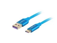 USB-C(M)->USB-A(M) 2.0 CABLE 1M BLUE PREMIUM 5A