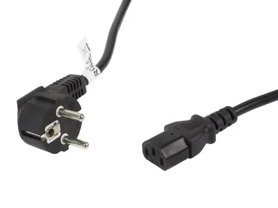 CEE 7/7->IEC 320 C13 POWER CORD 5M VDE BLACK