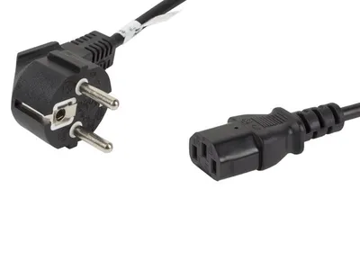 CEE 7/7->IEC 320 C13 POWER CORD 1.8M BLACK