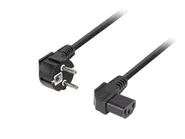 CEE 7/7->IEC 320 C13 POWER CORD 1.8M ANGLED RIGHT VDE BLACK
