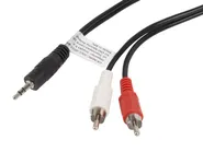 MINIJACK 3.5MM(M) 3 PIN->2X RCA (CINCH)(M) CABLE 1.5M