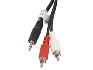 MINIJACK 3.5MM(M) 3 PIN->2X RCA (CHINCH)(M) CABLE 5M