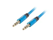 MINIJACK 3.5MM M/M 3 PIN CABLE 1M BLUE PREMIUM