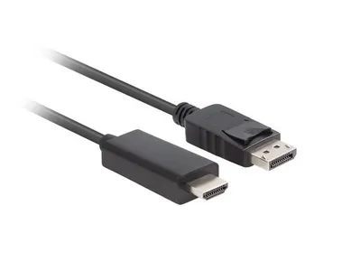 DISPLAYPORT(M) V1.1 ->HDMI(M) CABLE 1.8M BLACK