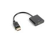 DISPLAYPORT(M) 1.2->HDMI(F) ADAPTER CABLE 10CM BLACK