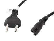 CEE 7/16->IEC 320 C7 EURO (RADIO) POWER CORD 3M VDE BLACK