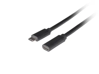 USB-C M/F 3.1 CABLE 0.5M BLACK