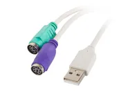 USB-A(M) 2.0->2X PS/2 ADAPTER WHITE