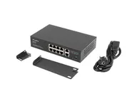 SWITCH 8X 100MB POE+/2X 1GB UNMANAGED RACK 10"/19" GIGABIT ETHERNET 120W