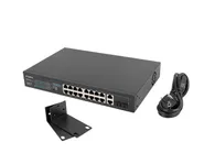SWITCH 16X 100MB POE+/2X 1GB/1X SFP RACK 19" UNMANAGED GIGABIT ETHERNET 250W