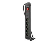 SURGE PROTECTOR SP1 5M 5X SCHUKO OUTLETS BLACK