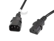 IEC 320 C13->C14 CABLE 3M VDE BLACK