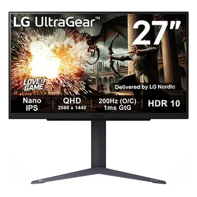 27" UltraGear™ QHD IPS-spelskärm | 180 Hz uppdateringsfrekvens | HDR10