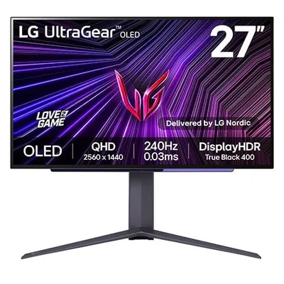 27" UltraGear™ OLED-spelskärm | 240 Hz uppdateringsfrekvens | HDR400 True black