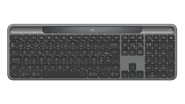 Signature Slim Solar+ wireless keyboard K980 - Graphite - Belgiska (AZERTY)