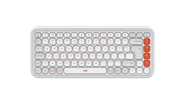POP Icon Keys - Naturvit och orange - Engelska internationellt (QWERTY)