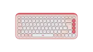POP Icon Keys - Rose och naturvit - Engelska internationellt (QWERTY)