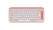POP Icon Keys - Rose och naturvit - Engelska Storbritannien (QWERTY)