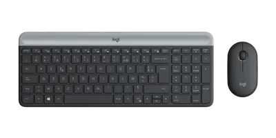 Den tunna trådlösa tangentbords- och muskombinationen MK470 - Grafitgrå - Franska (AZERTY)