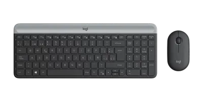Den tunna trådlösa tangentbords- och muskombinationen MK470 - Grafitgrå - Spanska (QWERTY)