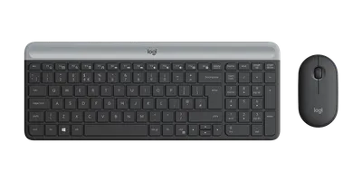 Den tunna trådlösa tangentbords- och muskombinationen MK470 - Grafitgrå - Engelska Storbritannien (QWERTY)