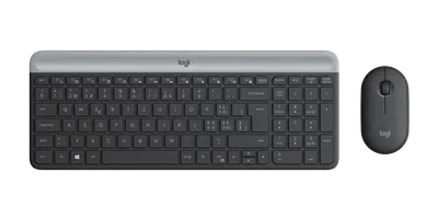 Den tunna trådlösa tangentbords- och muskombinationen MK470 - Grafitgrå - Schweiziska (QWERTZ)