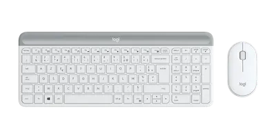 Den tunna trådlösa tangentbords- och muskombinationen MK470 - Off-white - Franska (AZERTY)
