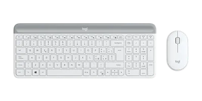Den tunna trådlösa tangentbords- och muskombinationen MK470 - Off-white - Italienska (QWERTY)