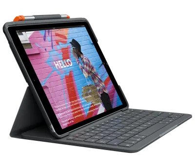 Slim Folio for iPad - Grafitgrå - Schweiziska (QWERTZ)