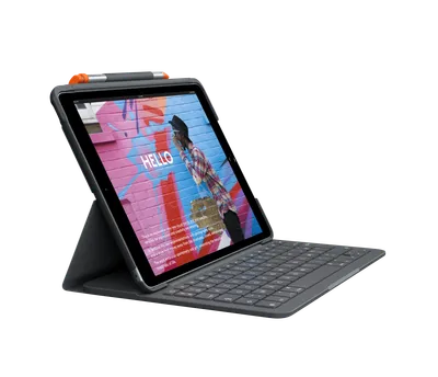 Slim Folio for iPad - Grafitgrå - Franska (AZERTY)