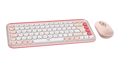 POP Icon Combo - Rose och naturvit - Tyska (QWERTZ)