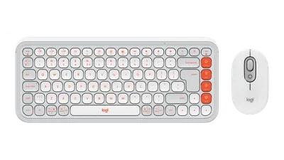 POP Icon Combo - Naturvit och orange - Engelska internationellt (QWERTY)