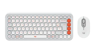 POP Icon Combo - Naturvit och orange - Franska (AZERTY)
