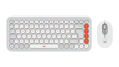 POP Icon Combo - Naturvit och orange - Italienska (QWERTY)