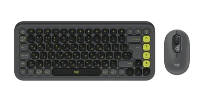 POP Icon Combo - Grafitgrå och grönt - Ukrainska (QWERTY)